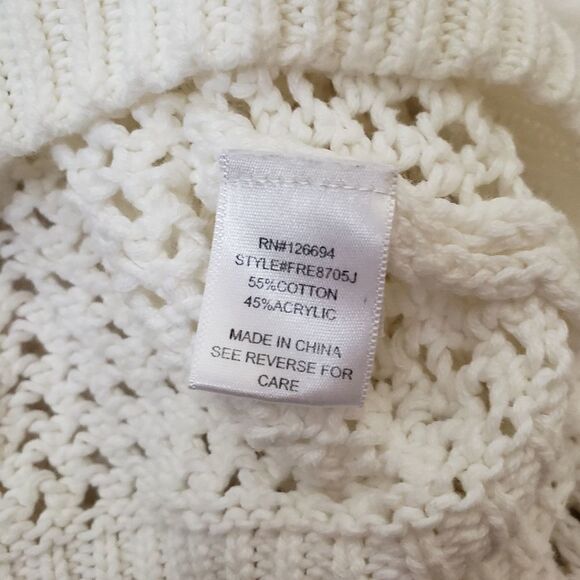 Live To Be Spoiled White Ruffle Knit Sweater - Picture 8 of 8